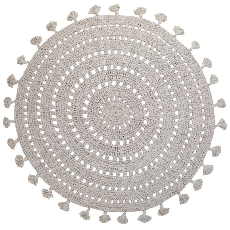 Alfombra Algodón Crochet Nila gris claro - Nanetes